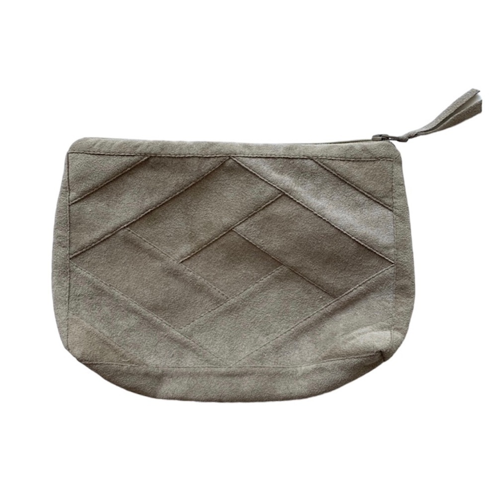 Vintage Dorli UltraSuede Tan Suede Zipper Pouch